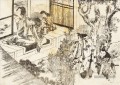 un homme regarde une belle femme Katsushika Hokusai ukiyoe